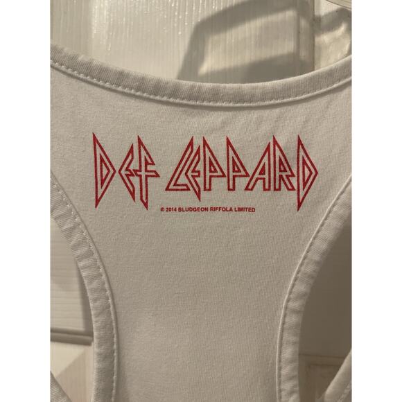 3 for $25-DEF LEPPARD Pour Some Sugar On Me Shirt-Ladies-Rock-Racerback-White - Picture 3 of 9